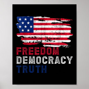 Subtle Political Freedom Democracy &amp; Truth Ame Poster