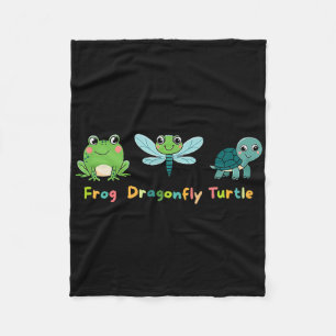 Subtle Political Humour Anti-trump Frog Dragonfly Fleece Blanket
