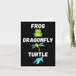 Subtle Political Humour Frog Dragonfly Turtle Card