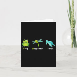 Subtle Political Humour Frog Dragonfly Turtle Shir Card