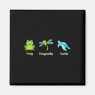 Subtle Political Humour Frog Dragonfly Turtle Shir Magnet