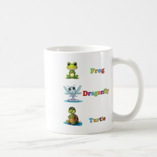 Subtle Political Humour Frog Dragonfly Turtle Yoga Coffee Mug