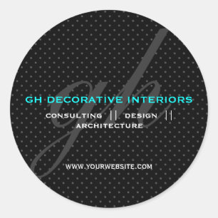 Subtle Polka Dots Initials Sticker