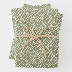 Subtle Reptile Skin Seamless Pattern Wrapping Paper Sheet