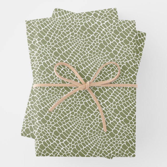 Subtle Reptile Skin Seamless Pattern Wrapping Paper Sheet (In situ)
