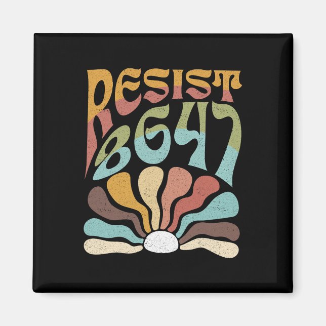 Subtle Resist 8647 Trump Resist Trump Protest Boho Magnet (Front)