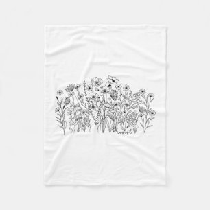 Subtle Resist Floral Botanical Protest Liberal Res Fleece Blanket