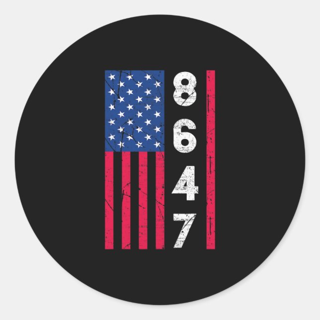 Subtle Resist Trump 8647  Classic Round Sticker (Front)