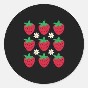 Subtle Resist Trump Daisy Strawberry Protest Femin Classic Round Sticker