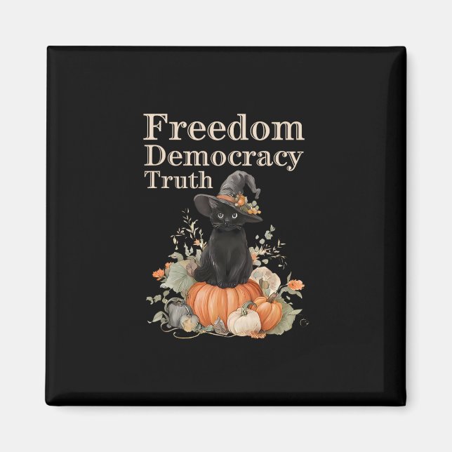 Subtle Resist Trump Freedom Democracy Truth Witch  Magnet (Front)