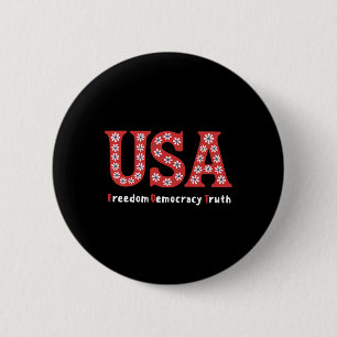 Subtle Resist Trump Usa Freedom Truth Democracy 4t 6 Cm Round Badge