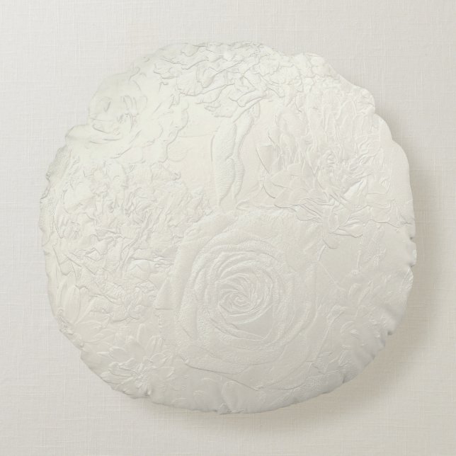 Subtle Roses Round Cushion (Front)