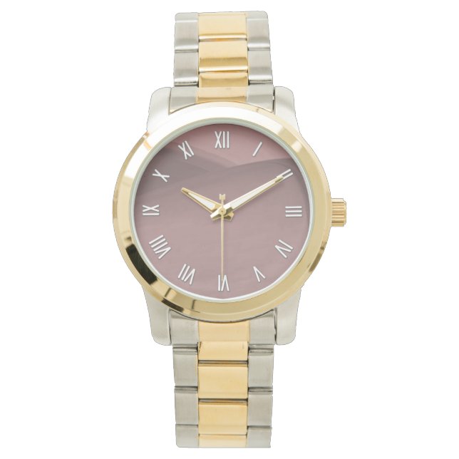 Subtle Sangria Roman Numerals Watch (Front)