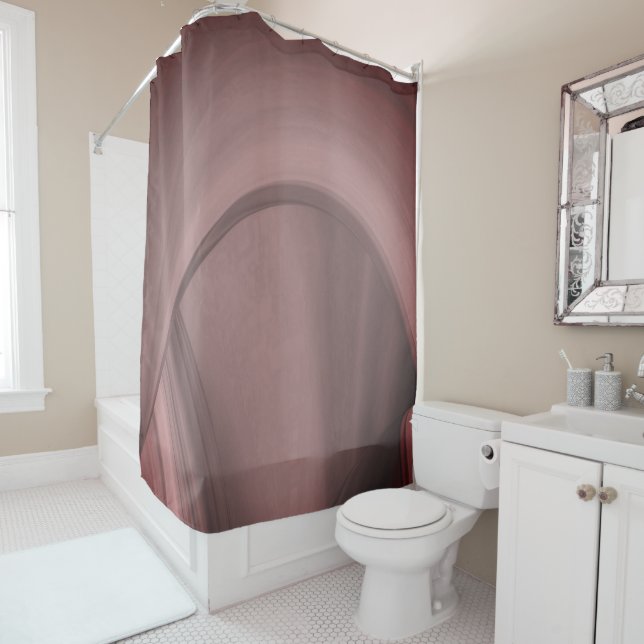 Subtle Sangria Shower Curtain (In Situ)