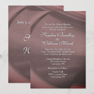Subtle Sangria Wedding Invitation