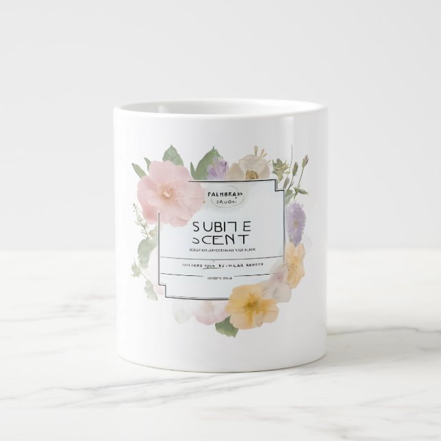 Subtle Scent Profile Label Custom Essential Oil &  Large Coffee Mug (Front)