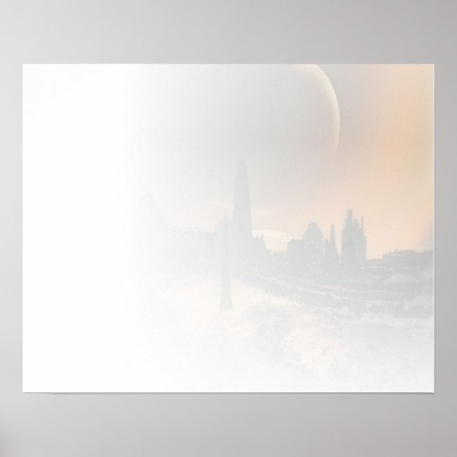 Subtle Sci-Fi Fantasy Landscape Image Poster (Front)
