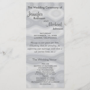 Subtle Silver Wedding Program Programme