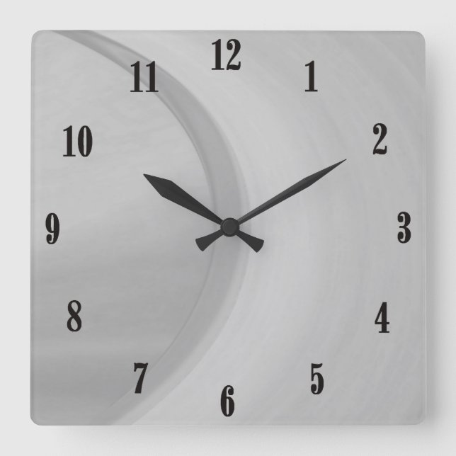 Subtle Square Wall Clock (Front)