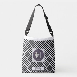 Subtle Statement: Stenciled Hopsack Weave Tote