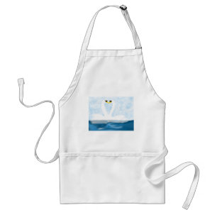 Subtle Swans in Love (heart shapes) Art Gifts Standard Apron