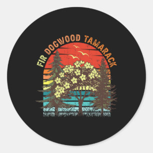 Subtle Tree Anti Trump Fir Dogwood Tamarack 1  Classic Round Sticker