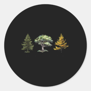 Subtle Tree Anti Trump Shirt Fir Dogwood Tamarack  Classic Round Sticker