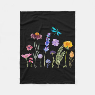 Subtle Vintage Watercolor Anti Trump Fleece Blanket