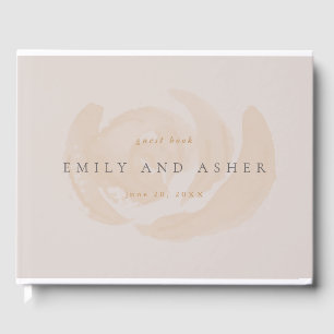 Subtle Watercolor Floral Wedding Guest Book