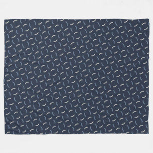 Subtle Wavy Dash Pattern-Modern Minimalist Design Fleece Blanket