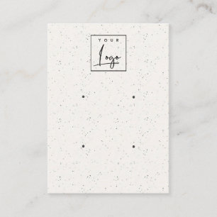 Subtle White Ceramic Texture 2 Earing Display Logo Business Card