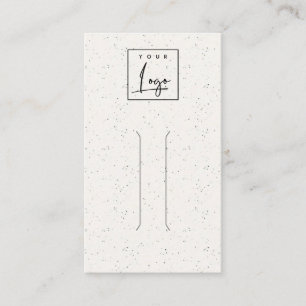 Subtle White Ceramic Texture Hair Pin Display Logo Business Card