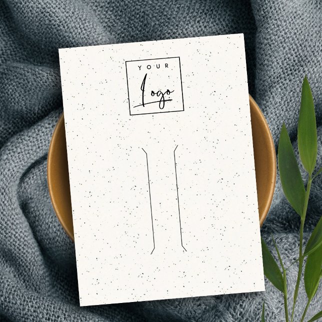 Subtle White Ceramic Texture Hair Pin Display Logo Business Card (Creator Uploaded)