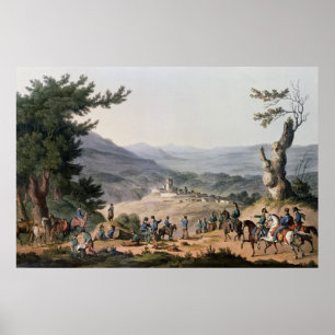Subugal on the River Coa, engraved by C. Turner Poster