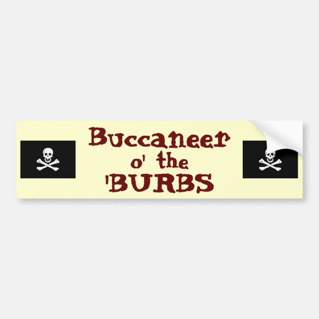 Suburban Buccaneer! Bumper Sticker (Front)