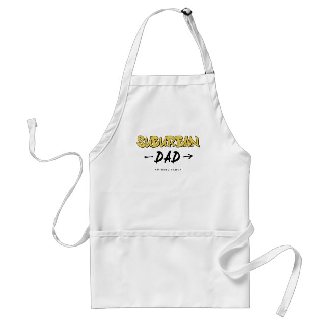 Suburban Dad, Yellow Graffiti Art Standard Apron (Front)
