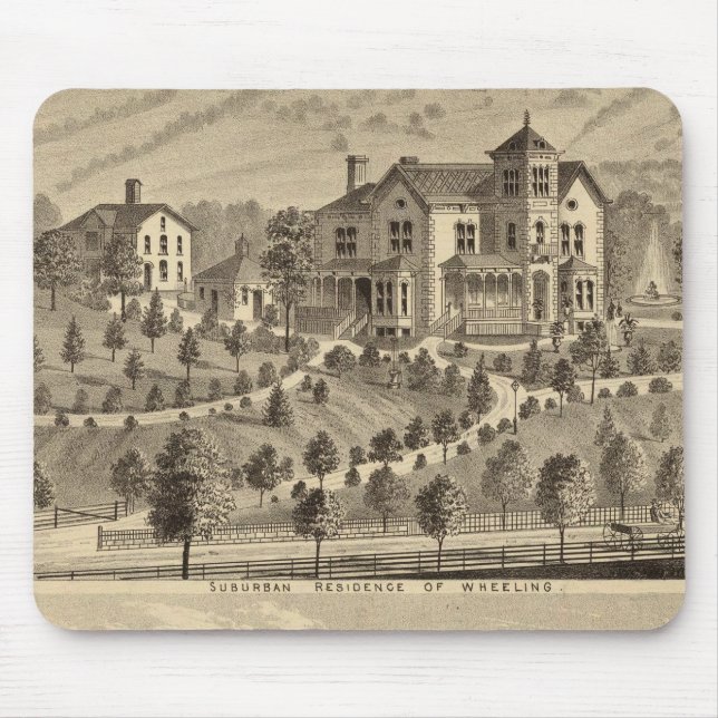 Suburban residence of Wheeling Mouse Mat (Front)