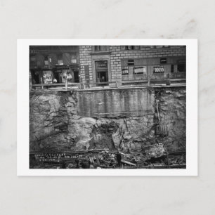 Subway Excavation Seventh Ave and 24-25th Streets Postcard