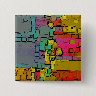 "Subway" Geometric Art 15 Cm Square Badge