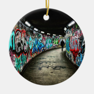Subway graffiti art ceramic tree decoration