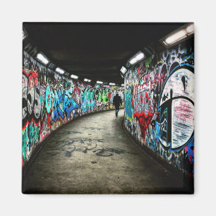 Subway graffiti art magnet
