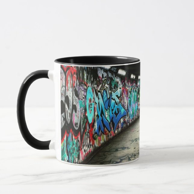 Subway graffiti art mug (Left)