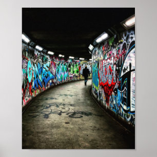 Subway graffiti art poster