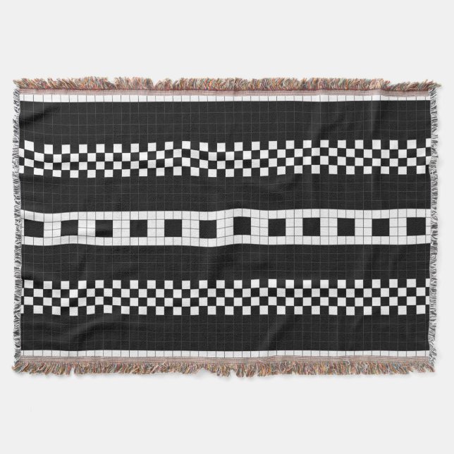 Subway Plaid Geometrics RL90 Throw Blanket (Front)