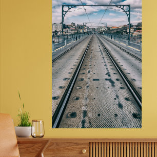 Subway railway on Dom Luis I bridge superior deck Photo Print