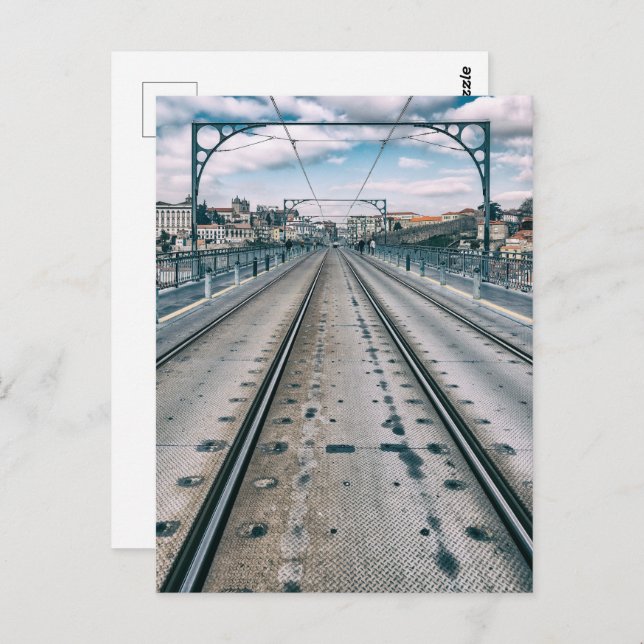 Subway railway on Dom Luis I bridge superior deck Postcard (Front/Back)