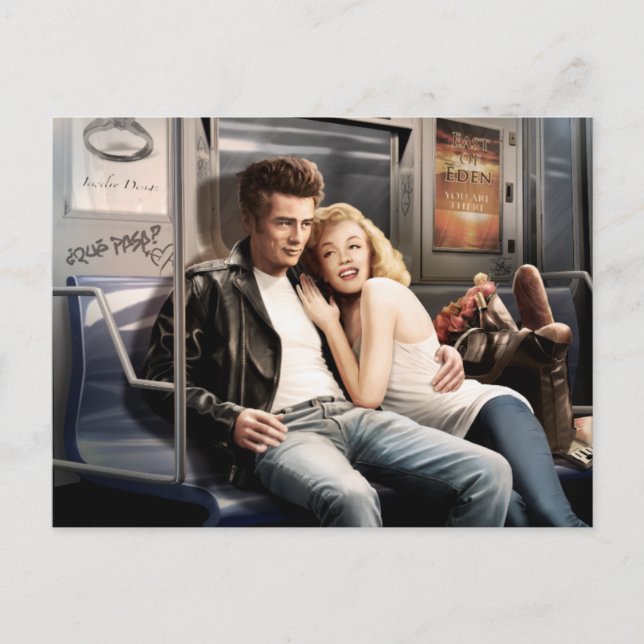 Subway Riders Postcard (Front)