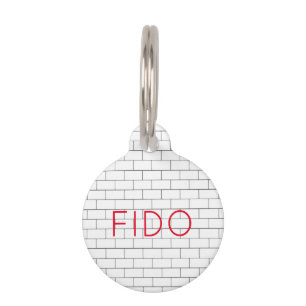 Subway Tile Modern PET NAME PHONE Architectural Tag