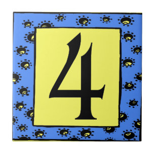 Subway Tiles Blue Frame Stars 4 Four