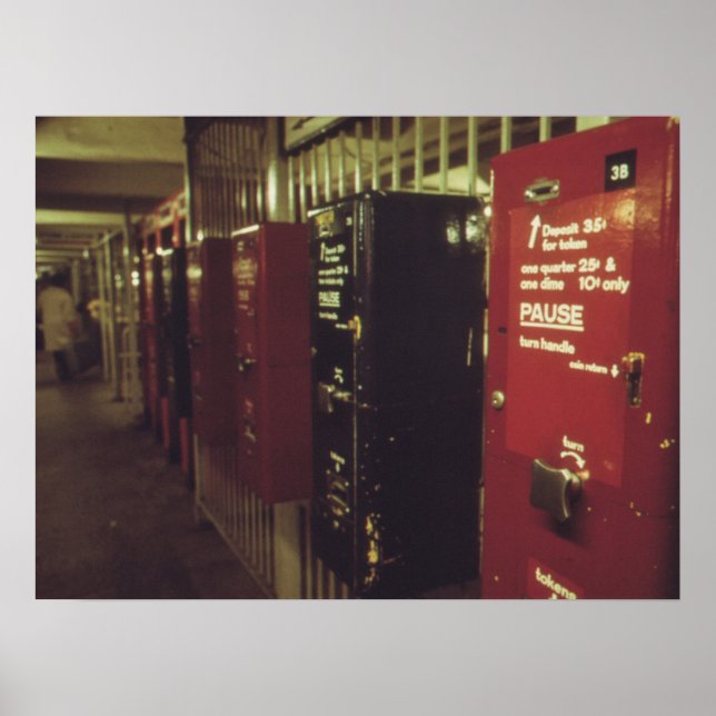 Subway Token Machines, 1970 Vintage Poster (Front)